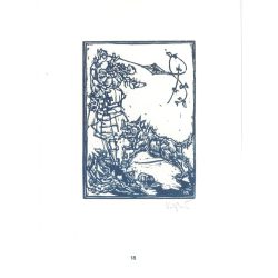   Kőnig Róbert: Cornwalltól Edinburghig 1987 - grafikai epigrammák. Glasgow (Orange Walk II.) X3. Jelzett, eredeti fametszet. Festmény és grafika kategória. (2792882)