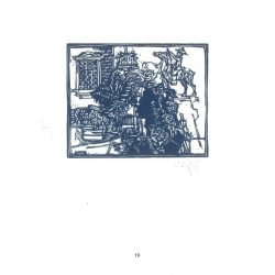   Kőnig Róbert: Cornwalltól Edinburghig 1987 - grafikai epigrammák. Edingburgh II. X3. Jelzett, eredeti fametszet. Festmény és grafika kategória. (2792884)