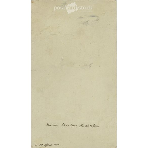 1914 - Elegáns, esküvői felvétel. A képen szereplők személye ismeretlen. A fotó a Samson and Co. Fotóműteremben készült, Köln. Régi fotó / Kabinetfotó / keményhátú fotó.  (2792914)