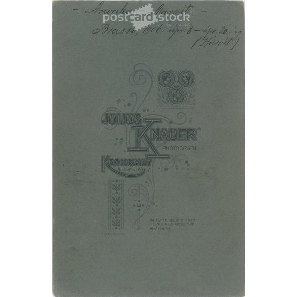 1906 - Brassó, Aranka és Margit. Régi fotó / Kabinetfotó / keményhátú fotó. (2793056)