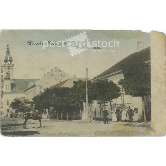 Üdvözlet Hódságról. Színezett fotólap, képeslap. (2793091)