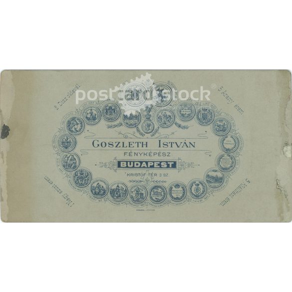 A fotón egy ismeretlen, előkelő személy látható, díszmagyarban. A fotó Goszleth István fényképészeti műteremében készült. Régi fotó / Kabinetfotó / keményhátú fotó. (2793197)