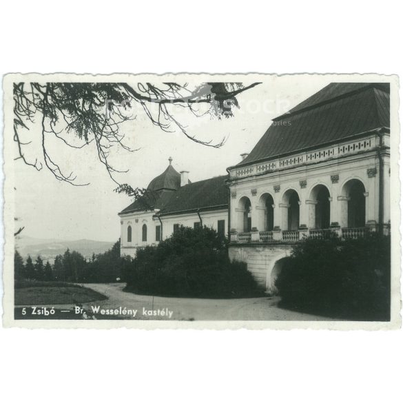 1982 - Zsibó, Wesselényi kastély. Fekete-fehér fotólap, régi képeslap. (2793460)