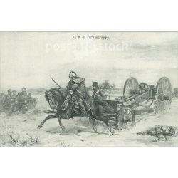   1909 - Kápolnai csata (A. V. Pettenkofen litográfiája), fekete-fehér régi képeslap. (2793473)