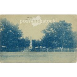   1909 - Verpelét. Szabadság tér. Honvéd emlékmű. Fekete-fehér fotólap, régi képeslap. (2793474)