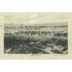   1902 - Nagyszeben bevétele 1849. március 11. Bem - Petőfi körkép részlet. Lengyel képeslap. (2793488)