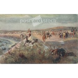   1910 – Petőfi Sándor, Nagyszeben bevételénél. Részlet a Bem és Petőfi körképről. Régi képeslap. (2793502)