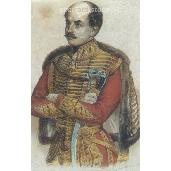1913 - Jellasics, Josip báró (1801-1859) Franz Werther színezett litográfia. Régi képeslap. (2793522)