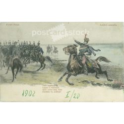   1902 - Lenkei százada (illusztráció Petőfi verséhez). Régi képeslap. (2793537)