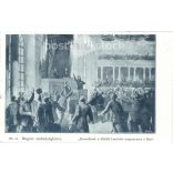 1899 - Kossuth Lajos toborzóbeszéde Cegléden 1848. szeptember 24-én. Régi képeslap. (2793542)