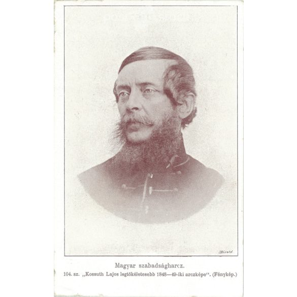 1899 - Kossuth Lajos 1849-ben. Szépia hatású fotólap. Divald kiadásában. Régi képeslap. (2793546)