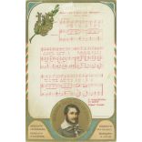 1902 - Képeslap a Kossuth nótával. Színezett litográfia. Régi képeslap. (2793549)