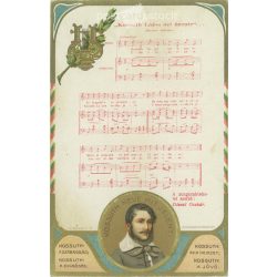   1902 - Képeslap a Kossuth nótával. Színezett litográfia. Régi képeslap. (2793549)