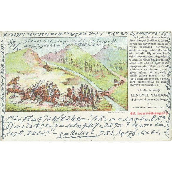 1902 - Bányai Júlia hőstette a fenesi úton 1849. júniusában. Régi képeslap. (2793566)