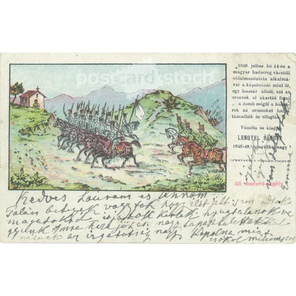 1903 - Jelenet a váci csatából. Régi képeslap. (2793569)