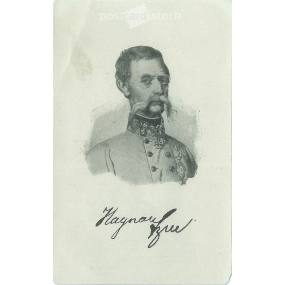 1930-as évek. Haynau, Julius von báró (1786-1853) Császári táborszernagy, a nyári hadjárat során a magyarországi osztrák hadsereg  főparancsnoka. Régi képeslap. (2793574)