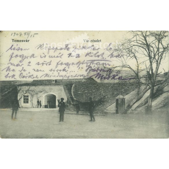 1907 - Temesvár. Vár-részlet. Fekete-fehér fotólap, régi képeslap. (2793579)