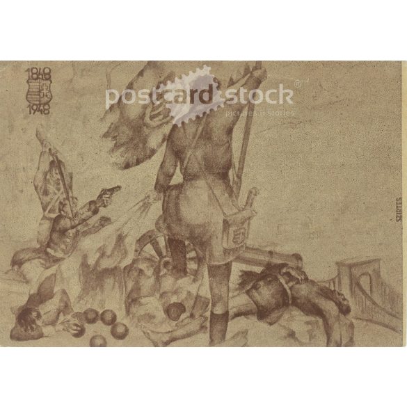 1948 - Budavár ostroma 1849. május 21. Régi képeslap. (2793584)