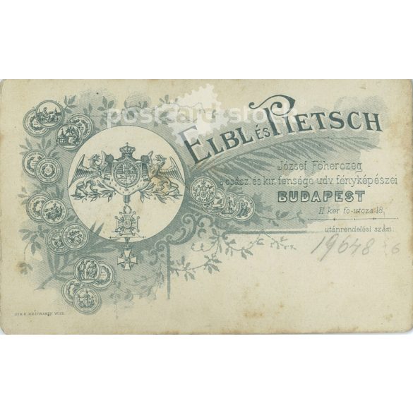 Fivérek műtermi felvétele, Budapesten. A kabinetfotó Elbl és Pietsch fotóműtermének munkája. Régi fotó, eredeti kabinetfotó / keményhátú fotó / vizitkártya, CDV fotó. (2793659)