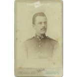 1890 - Katonafotó. A kép Mertens és Tsa fotóműtermében, Budapesten készült. Régi fotó. Eredeti kabinetfotó / keményhátú fotó / vizitkártya, CDV fotó. (2793773)