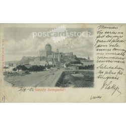   1902- Esztergom. Régi fotó. Fekete-fehér fotólap, eredeti papírkép. (2793780)