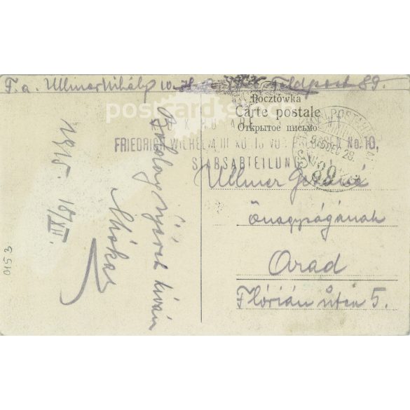 1915 - Lengyel lány jelmezben. Színes egyedi grafika, régi képeslap. (2793847)